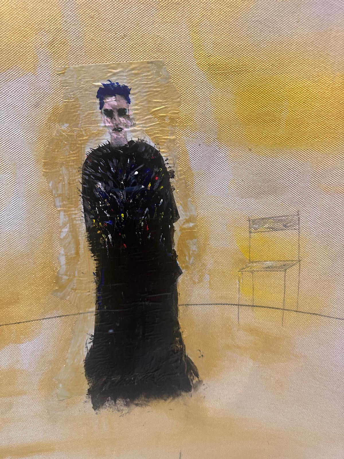 The Gold Standard · dettaglio della figura in piedi. Contemporary art, photography or visual culture featured by Acquistare Arte.